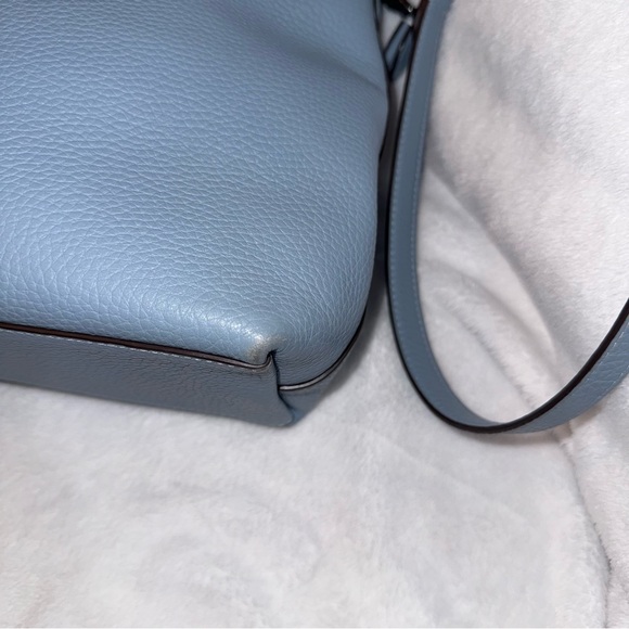 Coach Slate Blue Leather Shoulder Bag - Picture 8 of 13